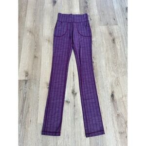 Lululemon Skinny Will Zigzag Knit High Rise Straight Leg Yoga Pants Size‎ 4